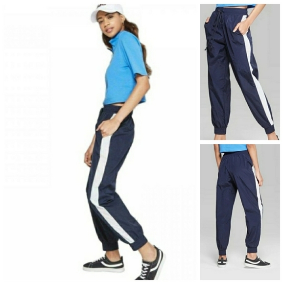 wild fable Pants - NWOT Wild Fable Navy and White Joggers